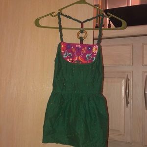 Free People Colorful Structured Peplum Halter Top